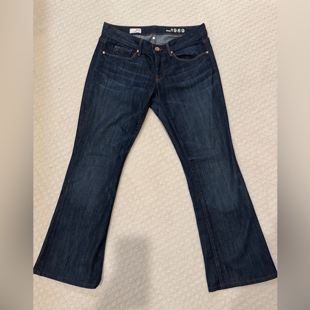 GAP Women's Dark Blue Flare Jeans